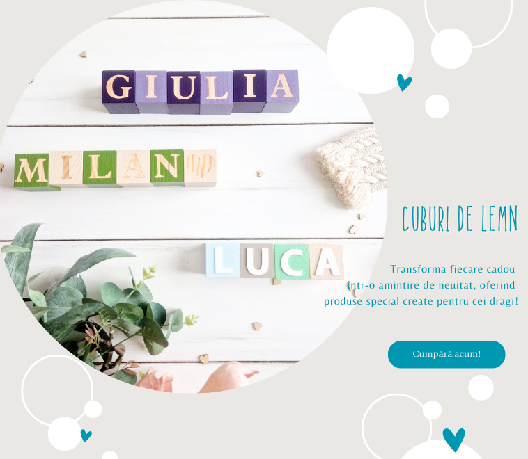 M Cuburi de lemn personalizate
