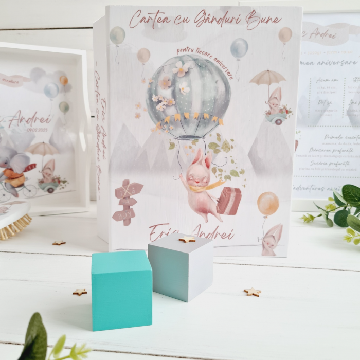 Adventure Awaits - Cutie de lemn personalizata (Cartea cu ganduri bune sau Prima mea cutie cu amintiri) [1]