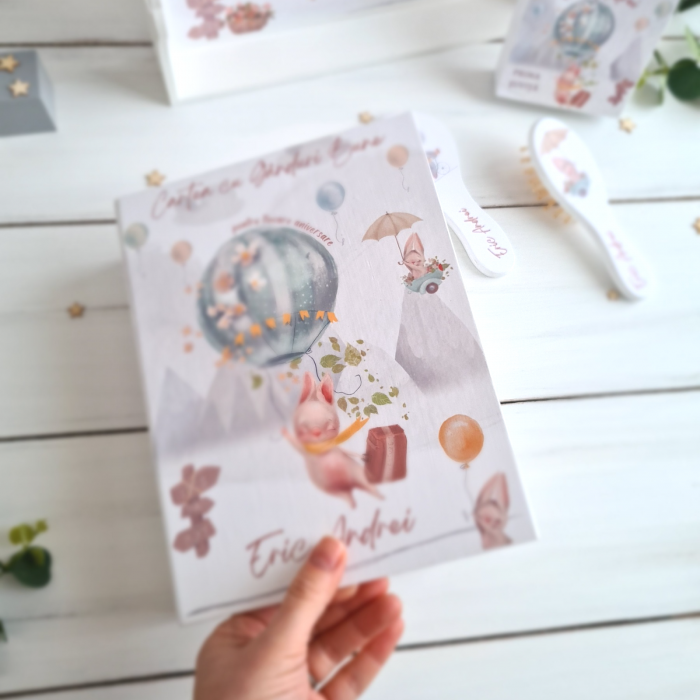 Adventure Awaits - Cutie de lemn personalizata (Cartea cu ganduri bune sau Prima mea cutie cu amintiri) [5]