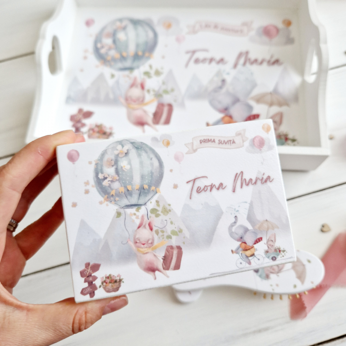 Adventure Awaits - Set Aniversare 1An - Tava mot, Cutie suvita, Set perie+oglinda [3]