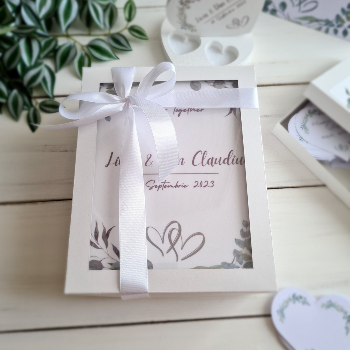 Green Love – Guestbook – Cutie lemn personalizata nunta [3]
