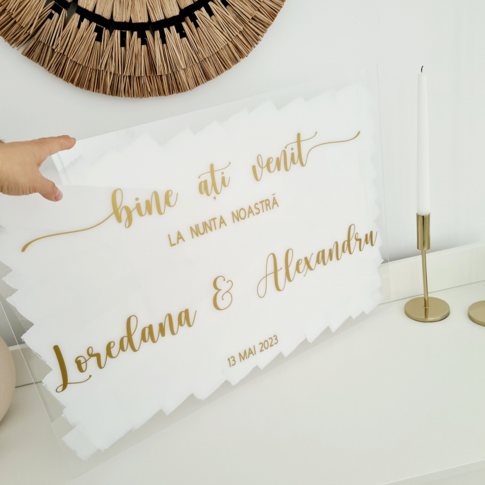 Bine ati venit - Panou personalizat nunta - Intampinare invitati [4]