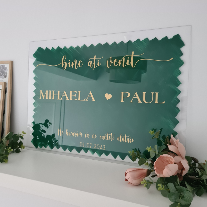 Bine ati venit - Panou personalizat nunta - Intampinare invitati [1]