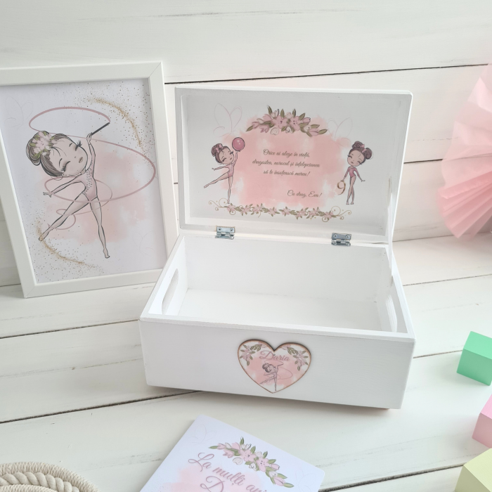 Gymnastics - Cutie de lemn personalizata - Cutie amintiri - Cutie trusou [3]