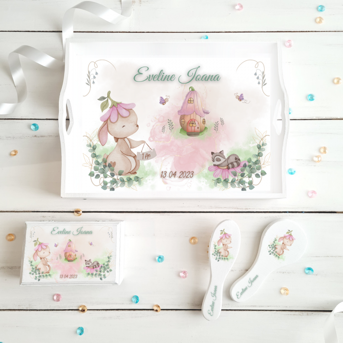 Hello Spring - Set Prima Aniversare – Tava mot, cutie, perie si oglinda [1]