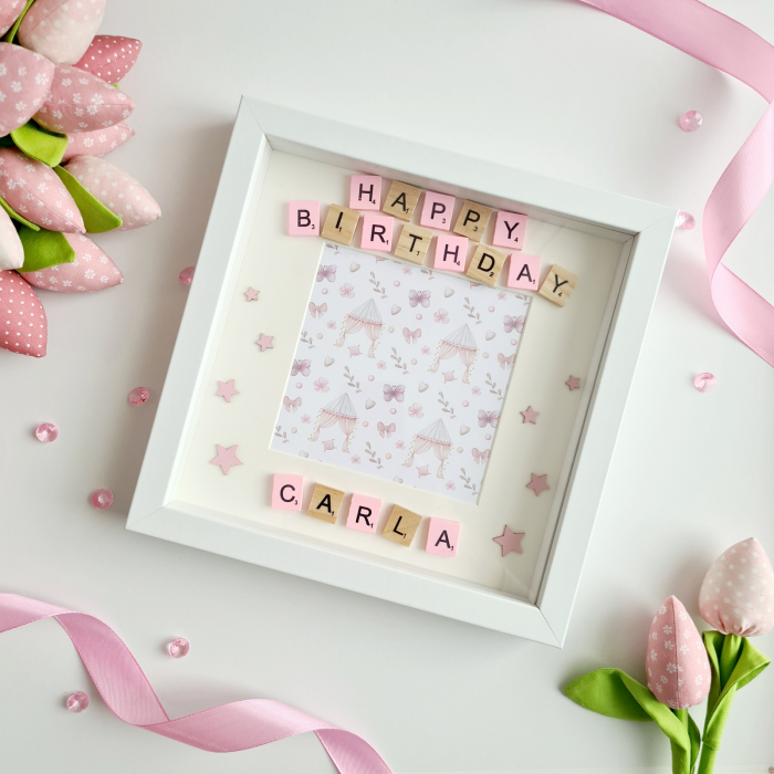 Color Scrabble - Ramă foto litere scrabble colorate personalizata cu nume [1]