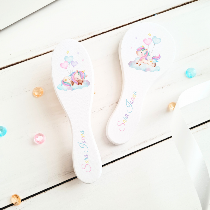 Unicorn Story - Set Aniversare 1An – Tava mot, cutie, perie si oglinda [2]