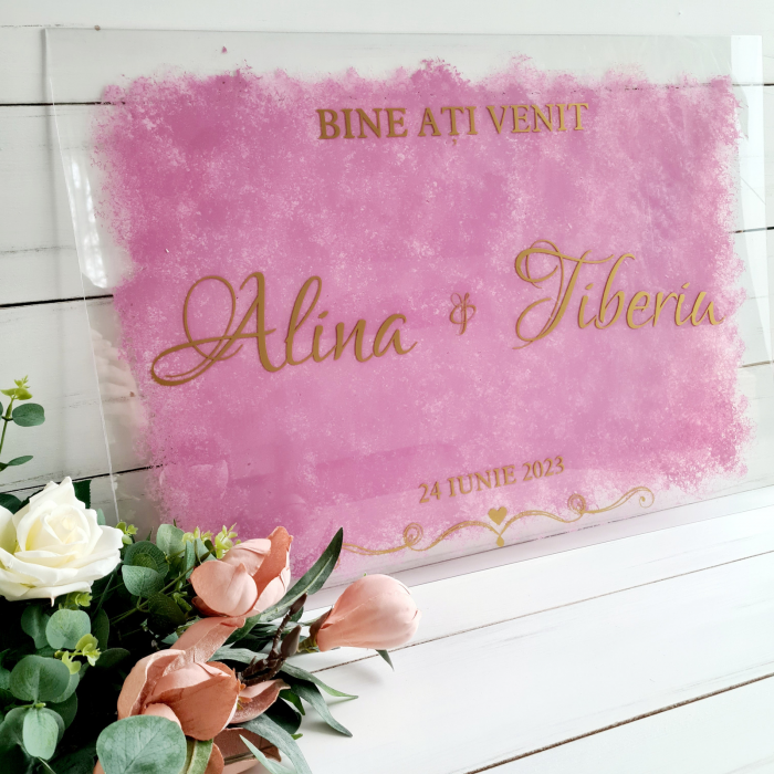 Bine ati venit - Panou nunta intampinare invitati [4]