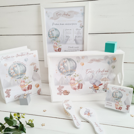 Adventure Awaits - Cutie de lemn personalizata (Cartea cu ganduri bune sau Prima mea cutie cu amintiri) [3]