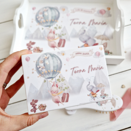 Adventure Awaits - Set Aniversare 1An - Tava mot, Cutie suvita, Set perie+oglinda [2]