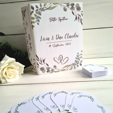 Nunta - Green Love – Guestbook – Cutie lemn personalizata nunta
