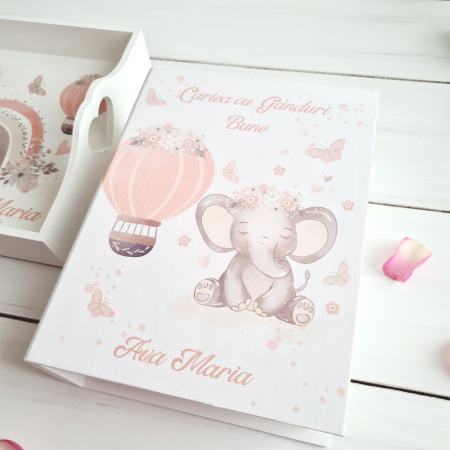 Baby Elephant - Set 1An - Tava mot, Cutie suvita, Set perie+oglinda [3]