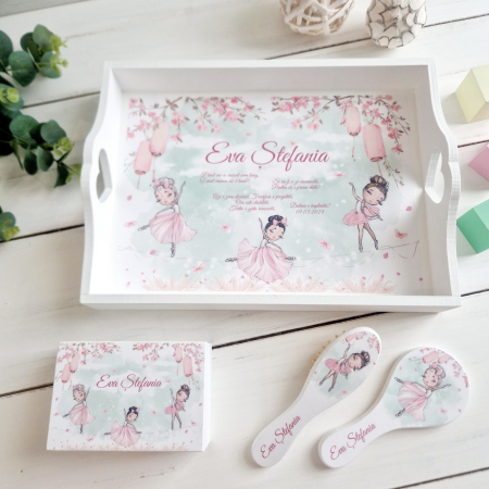 Balerine - Set 1An Tava mot, Cutie suvita, Set perie si oglinda [1]