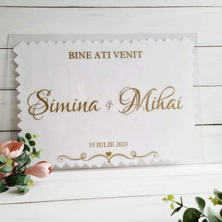Bine ati venit - Panou nunta intampinare invitati [2]