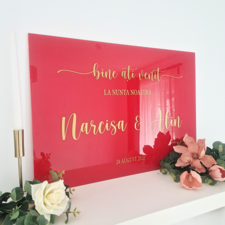 Bine ati venit - Panou personalizat nunta - Intampinare invitati [1]