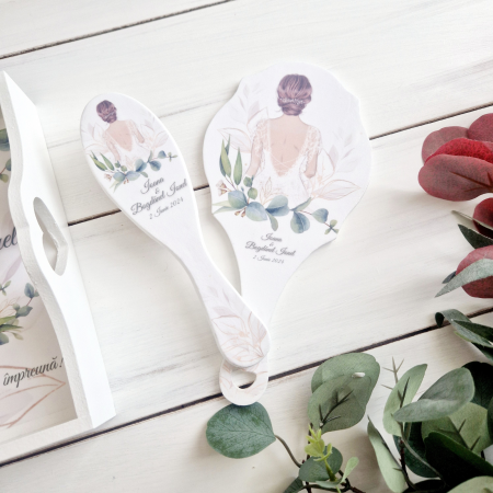 Bride to Be - Set gatitul miresei - Tava, Perie si Oglinda [1]