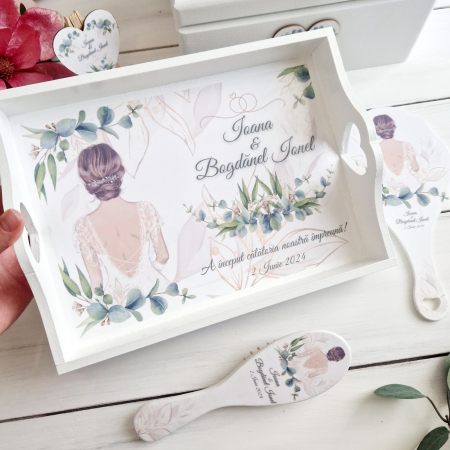Bride to Be - Set gatitul miresei - Tava, Perie si Oglinda [2]