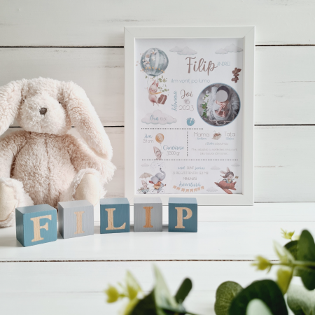 Cuburi din lemn colorate - personalizate cu nume [7]