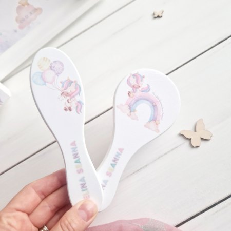 Cute Unicorn - Set Prima Aniversare – Tava mot, cutie, perie si oglinda [4]