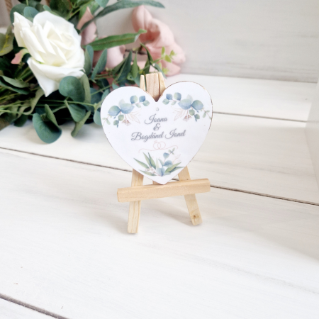 Bride to Be - Mărturie nunta inima lemn - Marturii magneti personalizati [1]