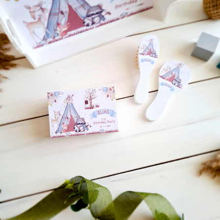 Forest Friends  - Set 1 An - Tava mot, cutie, perie si oglinda [1]