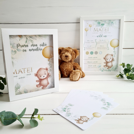 Ursuletul visator - Cutie de lemn personalizata (Cartea cu ganduri bune sau Prima mea cutie cu amintiri) [2]