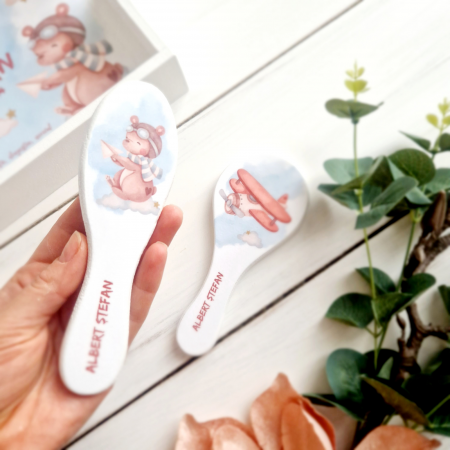 In the Sky - Set Aniversare 1An – Tava mot, cutie, perie si oglinda [3]
