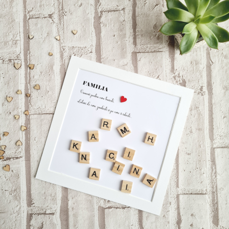 Scrabble Family - Tablou decorativ de familie personalizat cu nume [2]