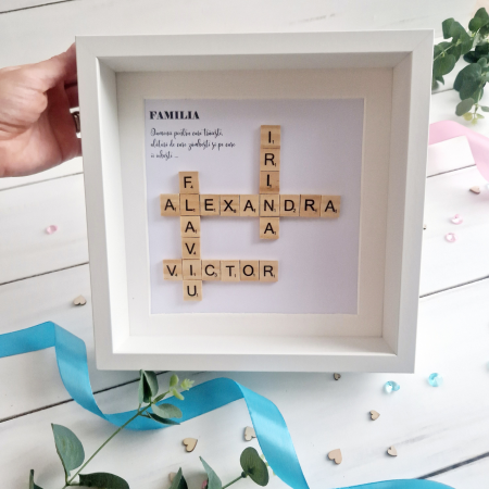 Scrabble Family - Tablou decorativ de familie personalizat cu nume [1]