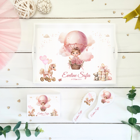 Aniversare 1An - Calatorie cu Balonul - Tava mot si accesorii - Set 1 An personalizat
