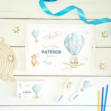 Aniversare 1An -     Set aniversare 1 An personalizat - Sleepy Elephant - Tavita mot si accesorii
