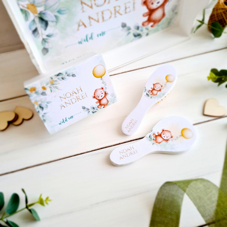 Ursulet visator - Set Aniversare 1 An personalizat - Set Tava mot [1]