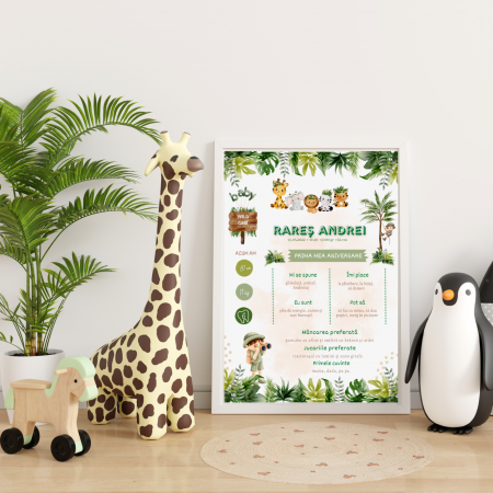Tablouri Decorative - Wild One – Tablou personalizat aniversare 1 An