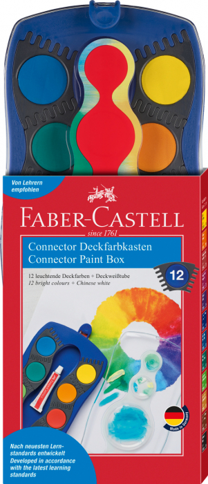 ACUARELE 12 CULORI CONNECTOR ALBASTRE FABER-CASTELL [1]