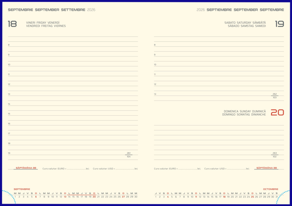 Agenda de lux datata zilnic Nisa R460, 15 x 21 cm [4]
