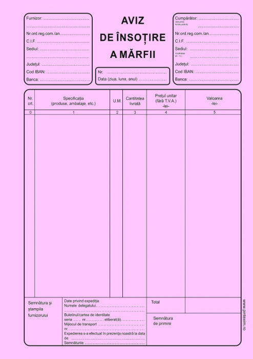 Aviz  A4,  autocopiativ  , 3 ex.(3 x 50 seturi) - personalizat [2]