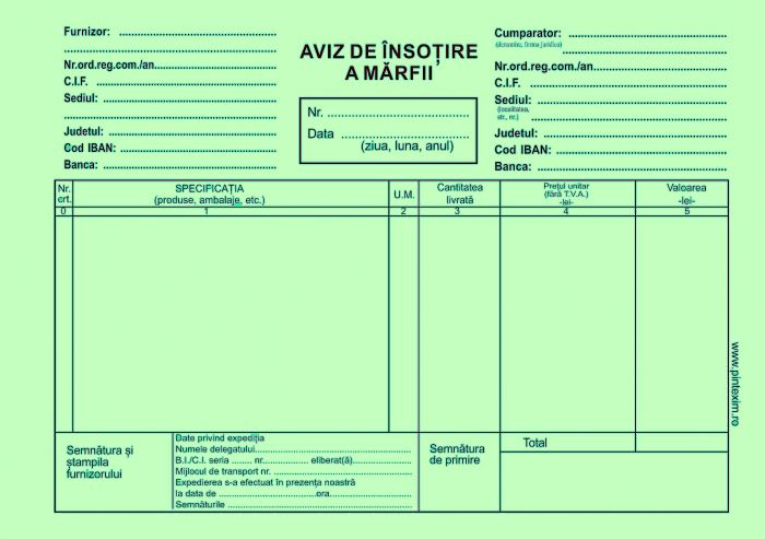 Aviz  A5,  autocopiativ , 3 ex.(3 x 50 seturi) - personalizat [3]