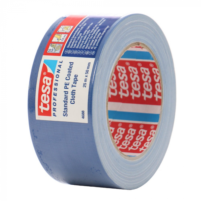 BANDA ADEZIVA TEXTILA ALBASTRA 25M*50MM TESA [2]