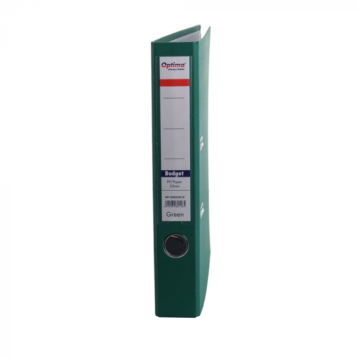 Biblioraft A4, plastifiat PP/paper, margine metalica, 50 mm, neasamblat, Optima Budget [10]