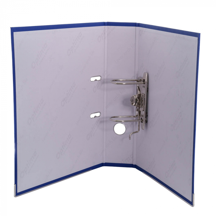 Biblioraft A4, plastifiat PP/paper, margine metalica, 75 mm, neasamblat, Optima Budget [5]
