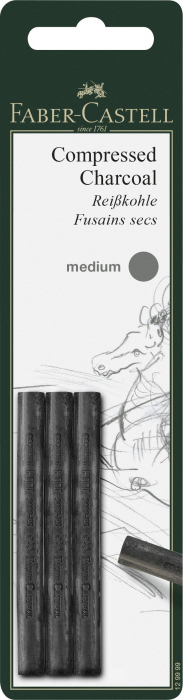 BLISTER 3 BUC CARBUNE PRESAT PITT MONOCHROME MEDIUM FABER-CASTEL [1]