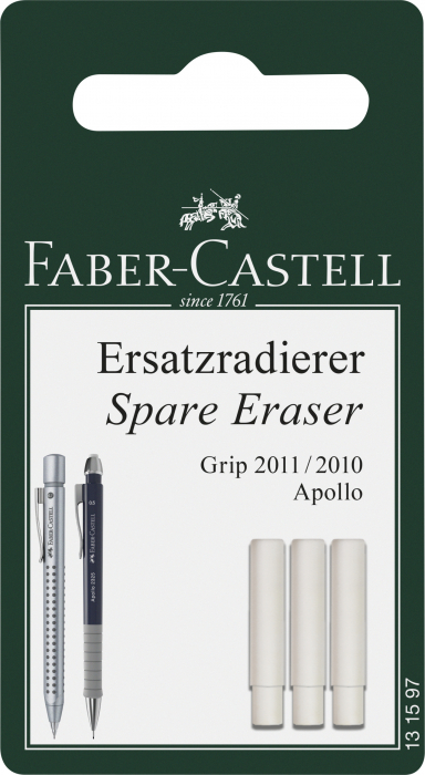 BLISTER 3 BUC REZERVA RADIERA PT GRIP 2011 FABER-CASTELL [1]