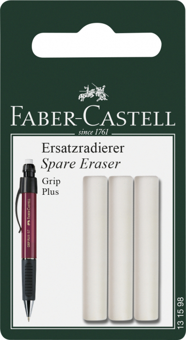 BLISTER 3 BUC REZERVA RADIERA PT GRIP PLUS FABER-CASTELL [1]