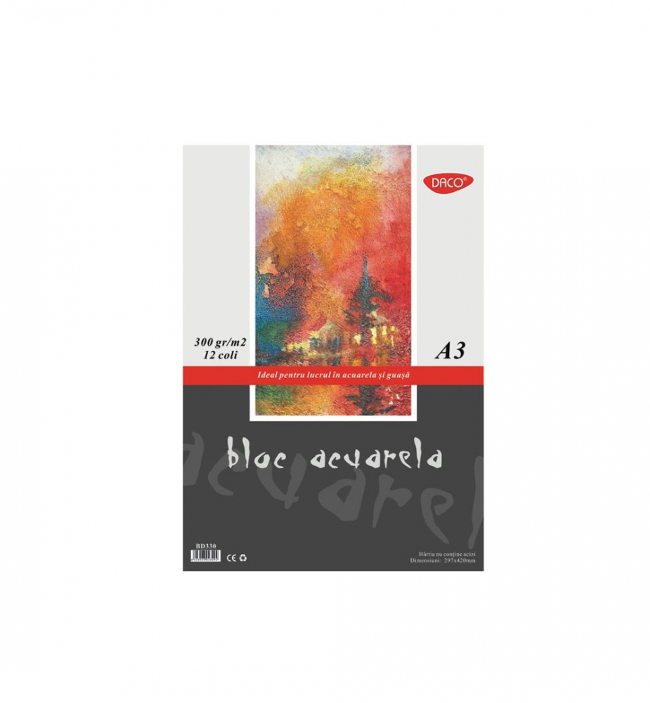 BLOC A3 ACUARELA 300GR  12 FILE DACO BD330 [1]
