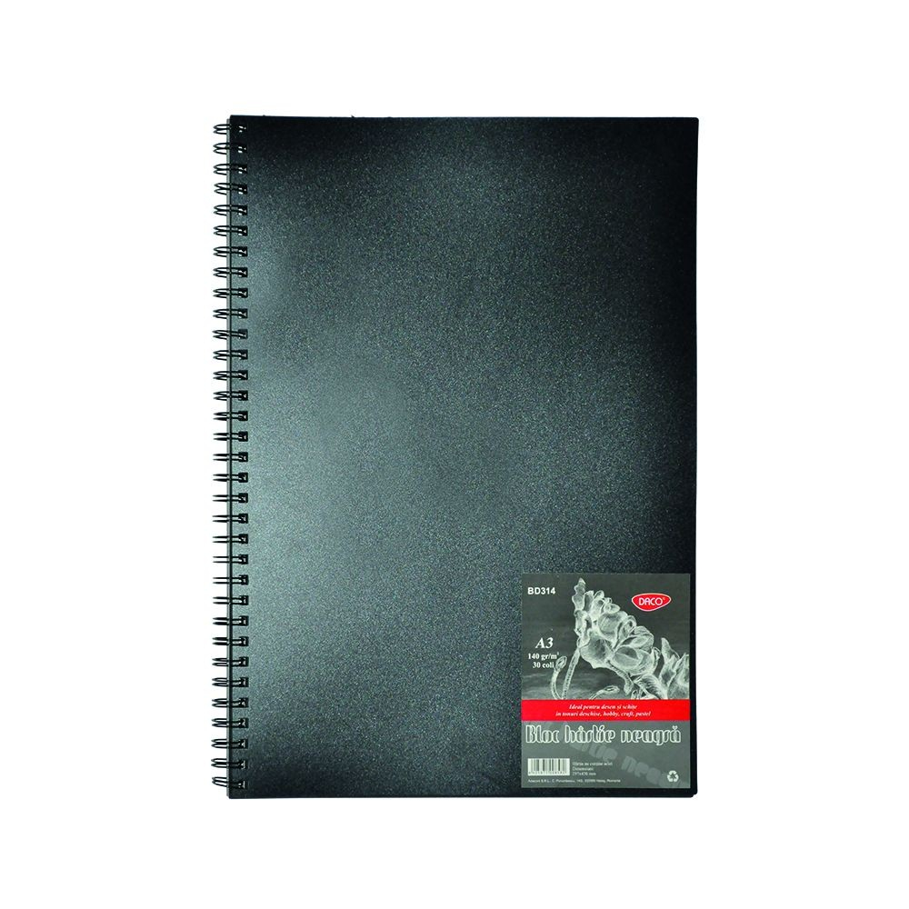 BLOC A3 HARTIE NEAGRA 140GR 30 FILE DACO BD314 [1]