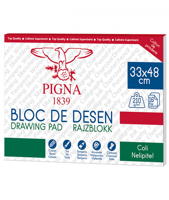 BLOC DESEN 33x48 CM 210G 16 FILE PIGNA [2]