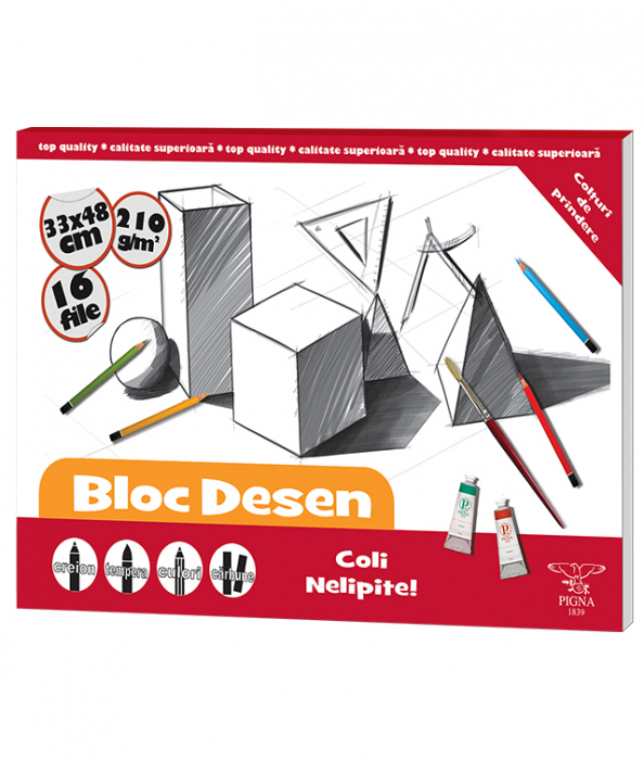 BLOC DESEN 33x48 CM 210G 16 FILE PIGNA [3]