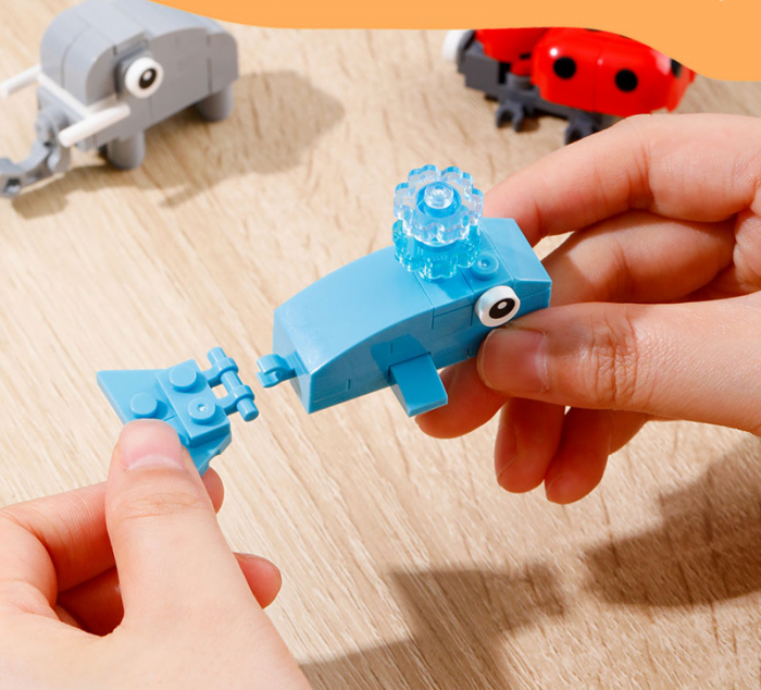 BLOCURI CONSTRUCTII TIP LEGO MODEL ANIMALE ASORTATE DELI [4]