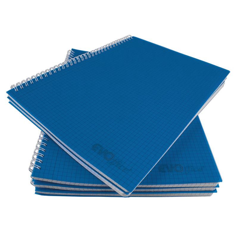 Caiet A4 cu spira metalica, microperforatii si coperti plastic, 100 file - matematica  [1]