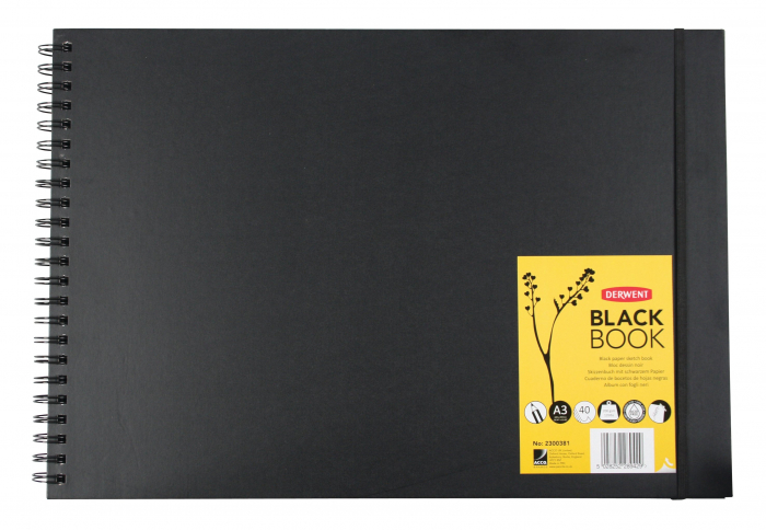 CAIET SPIRA PENTRU SCHITE SI DESEN A3 40 FILE 200G HARTIE NEAGRA PROFESSIONAL DERWENT [2]